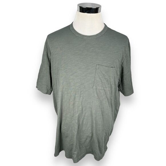 Forty Five T-Shirt Men's 3XL XXXL Green Heather 100% Cotton Pullover Tee Pocket - Picture 1 of 9